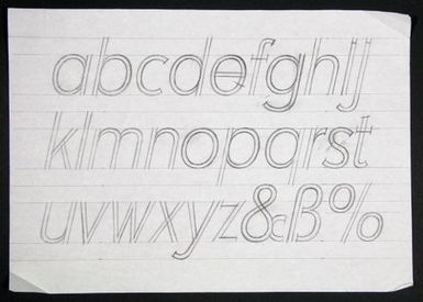 Churchward Legible Condensed Light Italic Sketch