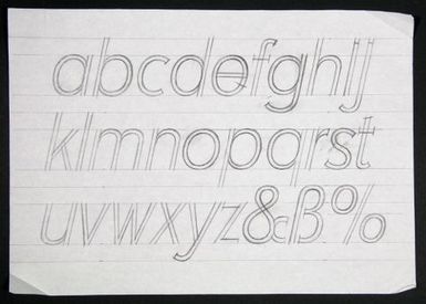 Churchward Legible Condensed Light Italic Sketch