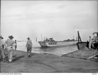 SORAKEN AREA, BOUGAINVILLE, 1945-06-11. AN AUSTRALIAN LANDING CRAFT, ASSAULT WHICH PLAYED A PROMINENT PART IN THE EVACUATION OF 31/51 INFANTRY BATTALION TROOPS FROM PORTON PLANTATION