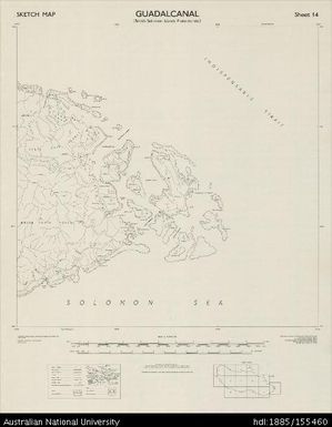 Solomon Islands, British Solomon Islands Protectorate, Guadalcanal, Series: D.C.S. (Misc) 91 (Sketch), Sheet 14, 1955, 1:50 000