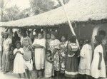 Parishioners welcoming a visitor, Ba, Houaïlou