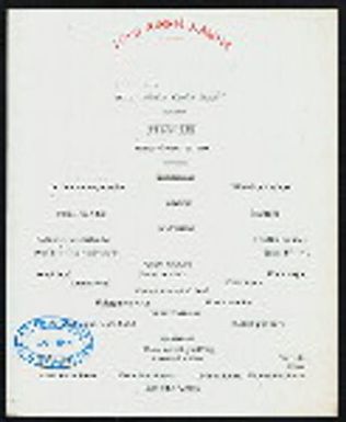 TIFFIN [held by] TOYO KISEN KAISHA [at] EN ROUTE ABOARD HONG KONG MARU (SS)
