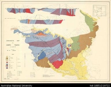 Fiji, Viti Levu, Geological Map of North Tailevu, GS 172, 1:35 000, 1959