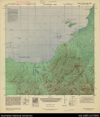 Indonesia, Dutch New Guinea, East Geelvink Bay, Provisional, 1944, 1:250 000