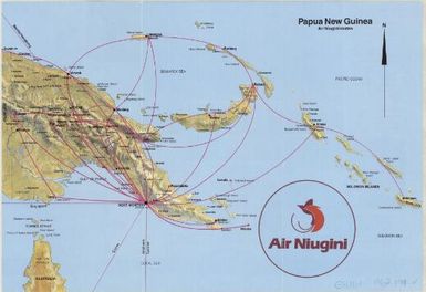 Papua New Guinea : Air Niugini routes / Air Niugini
