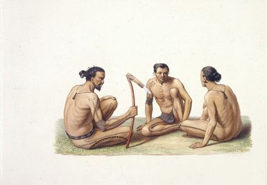LeJeune, Jules Louis :[Habitants de l'ile Oualan (Archipel des iles Carolines). 1826] A. Chazal