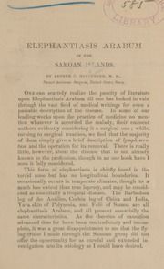 Elephantiasis arabum in the Samoan Islands