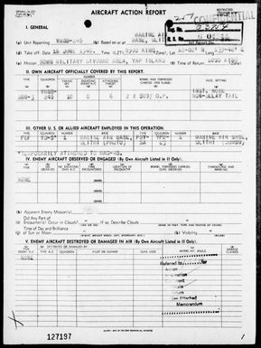 VMSB-245 - ACA Report # 251 â Bombing targets in the Yap Area, Carolines on 6/16/45