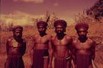 Men of Kandep, levelling an airstrip, Western Highlands