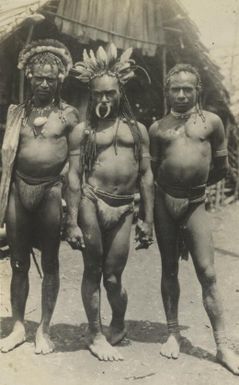 Another trio from the Bunang (mainland) tribe, who have long ceased to be regarded as a fighting tribe