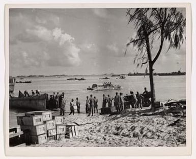 Landing Supplies At Saipan Island