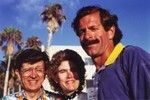 The Fifth International Congress on the History of Oceanography held at the Scripps Institution of Oceanography. From left to right are Philip F. Rehbock, professor of history at the University of Hawaii; Deborah Day, archivist at the Scripps Institution of Oceanography; and Keith Benson, a professor of history from the University of Washington. July 1993