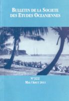 Bulletin de la Société des Études Océaniennes numéro 322