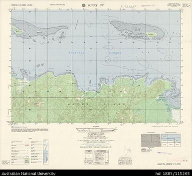 Papua New Guinea, Admiralty Islands, Bowat SW, Series: AMS T893, Sheet 3651 III SW, 1:25 000, 1959