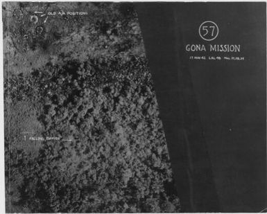 [Aerial photographs relating to the Japanese occupation of Buna-Gona region, Papua New Guinea, 1942-1943] [Allied air raids]. (62)