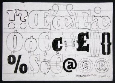 Churchward Newstype Supabold Excondensed Sketch