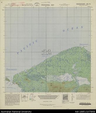 Indonesia, Dutch New Guinea, Mamberamo Delta, Provisional, 1944, 1:250 000