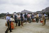 Federated States of Micronesia, people in security line at Yap Island airport