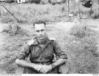 CAPE WOM, WEWAK AREA, NEW GUINEA. 1945-08-31. LIEUTENANT COLONEL J.C. HAY, COMMANDING OFFICER, HEADQUARTERS ROYAL AUSTRALIAN ENGINEERS 6 DIVISION