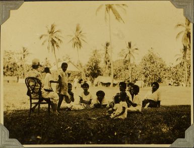 Group under the trees at Ba, 1928