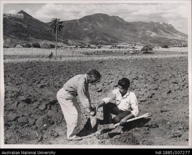 Gathering soil samples