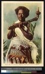 Painting of a warrior dressed for the war dance, Fiji, ca.1900-1930