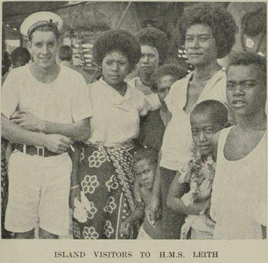 Island visitors to H.M.S. Leith