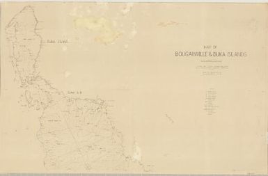 Map of Bougainville & Buka Islands / drawn by S.P. Wotton 14-4-'68 ; ammendments & additions 19-9-'68