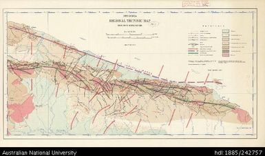 Papua New Guinea-Indonesia, Regional Tectonic Map - North of Sepik River, BMR Report 130 Plate 24, 1967, 1:500 000