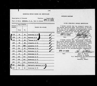 Volume 159: Immigration Service Forms, March 1, 1946 - June 30, 1946
