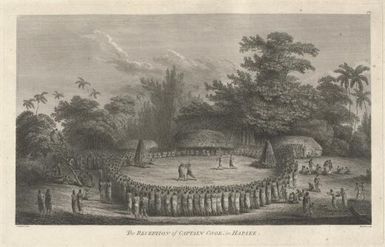 The reception of Captain Cook in Hapaee / J. Webber del.; Heath sculp