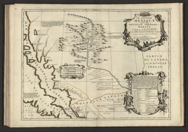 Le Nouveau Mexique appelé aussi Nouvelle Grenade et Marata. Avec Partie de Californie. Selon les Memoires les plus Nouveaux. Par le Pere Coronelli Cosmographe de la Ssme. Republique de Venise. Corrigée et augmentée par le Sr. Tillemon. A Paris, Chez J. B. Nolin, sur le Quay de l’Horloge à l'enseigne de la Place des Victoires. Vers le Pont Neuf. Avec Privilege du Roy. 168.