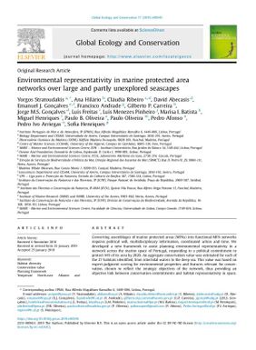 Environmental representavity in marine protected area networks over large and partly unexplored seascapes.