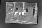 Group portrait (on church steps?)