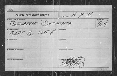 September 3, 1958-September 28, 1958
