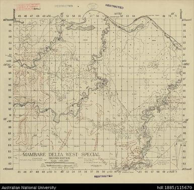 Papua New Guinea, Southern New Guinea, Mambare Delta West, Special map,  1943, 1:63 360