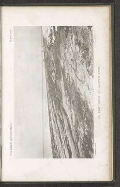 ["Gezicht op de oostkust van Nanuku Levu", "On the east shore of Nanuku Levu"]