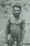 Iuri mountain man, Green River Sub-district, Sepik District, [Papua New Guinea], 1954