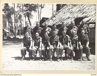 TOROKINA, BOUGAINVILLE. 1945-10-12. MEMBERS OF THE CAMP STAFF, HEADQUARTERS 3 DIVISION