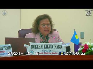 Palau National Congress | 11th OEK, The Senate 1st day of 14th Regular Session