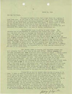 Letter from Sidney Jennings Legendre, March 14, 1944