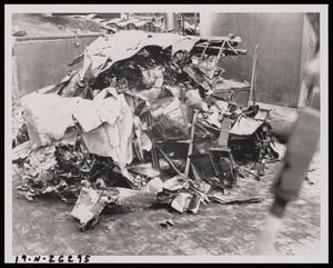 [Wreckage from Aichi D3A Type 99 on USS Curtiss]