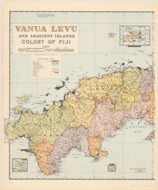 Vanua Levu and adjacent islands, Colony of Fiji / compiled and drawn at the Department of Lands, Mines, and Surveys, Suva, Fiji, Jan. 1948 ; cartography by Aubrey V. Guy