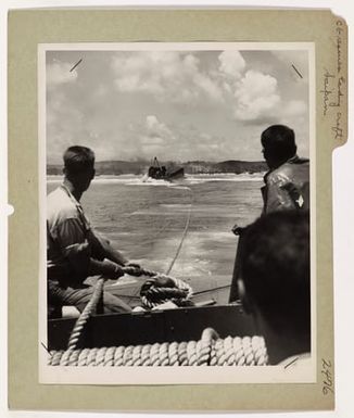 Coast Guard Rescues "Wounded" Landing Craft at Saipan