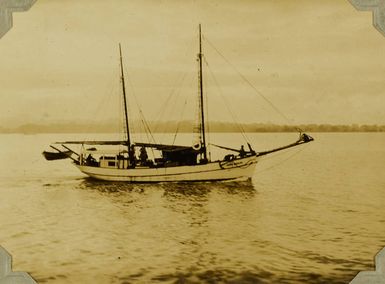 Yacht John ? at Neiafu? on 'Utu Vava'u in the Vava'u Group, Tonga, 1928