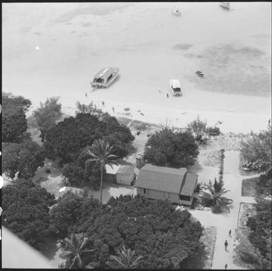 View of the beach from the top of the lighthouse, Isle of Pines, New Caledonia, 1967 / Michael Terry