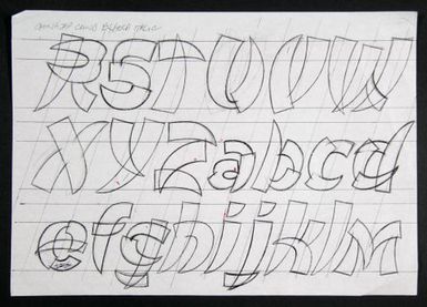 Churchward Chinajap Exbold Italic Sketch