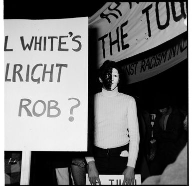 "Stop the Tour 1976" protest in Wellington