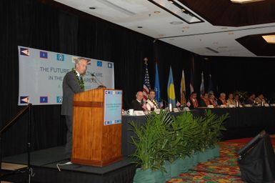 [Assignment: 48-DPA-09-29-08_SOI_K_Isl_Conf_AM] Insular Areas Health Summit [("The Future of Health Care in the Insular Areas: A Leaders Summit") at the Marriott Hotel in] Honolulu, Hawaii, where Interior Secretary Dirk Kempthorne [joined senior federal health officials and leaders of the U.S. territories and freely associated states to discuss strategies and initiatives for advancing health care in those communinties [48-DPA-09-29-08_SOI_K_Isl_Conf_AM_DOI_0453.JPG]