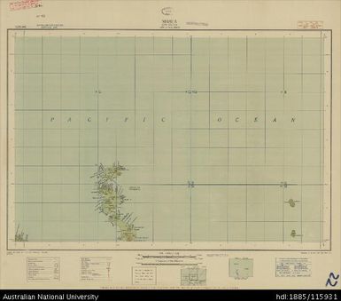 Papua New Guinea, New Ireland, Mabua, 4 Mile Strategic series, 1943, 1:253 440